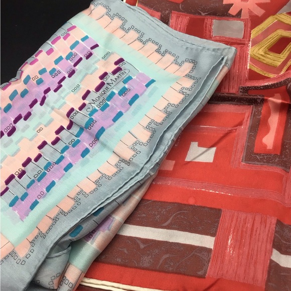Vintage Ladies scarves. Monique Martin scarf. - Picture 4 of 6